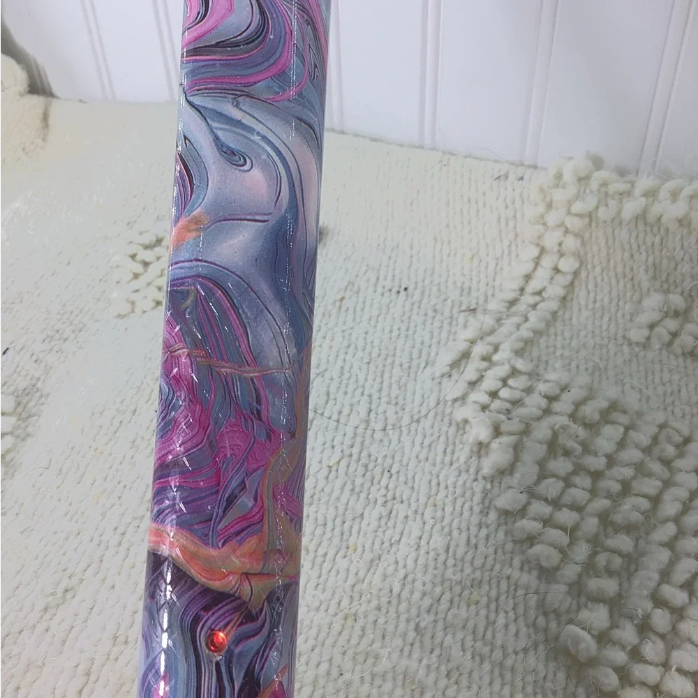 Amika Colorful Swirl Flat Iron Hair Straightener - Pink Purple Blue